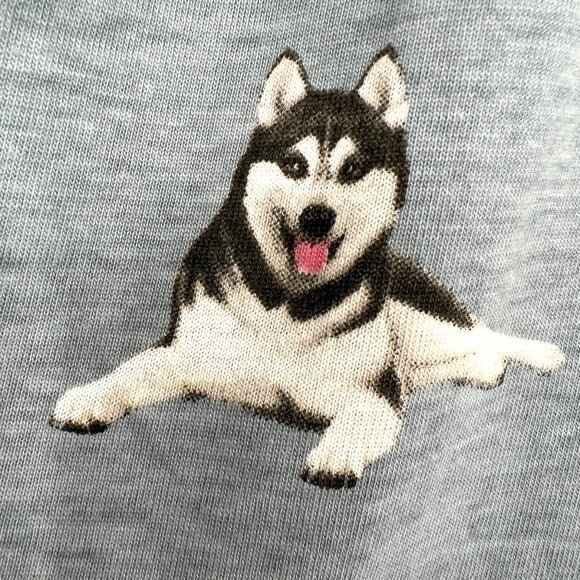 Comfies Husky Dog Print Pajama Pants Blue Cotton Size Medium NWT - Picture 7 of 13